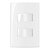 CONJUNTO SLEEK 4X2 2 INTERRUPTORES PARALELOS - Imagem 1