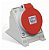 TOMADA SOBREPOR STECK 3P+T 16A  6H 380V VERMELHO - Imagem 1