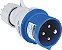 PLUG MÓVEL TRAMONTINA 3P+T 16A 9H 220V AZUL - Imagem 1