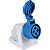 TOMADA SOBREPOR TRAMONTINA 3P+T 16A 9H 220V AZUL - Imagem 1
