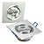 SPOT EMBUTIR QUADRADO 3W CROMADO BIVOLT  BRANCO FRIO CTB - Imagem 1