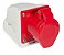TOMADA SOBREPOR CEE 4P+T 16A 6H 380V VERMELHO - Imagem 1