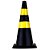 CONE P/ARA SINALIZAÇÃO LISTRADO DE PRETO E AMARELO 75 CM - Imagem 1