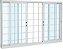VITRO SASAZAKI SEM DIVISÓRIA GRADE QUADRICULADA 100X200CM BRANCO - Imagem 1