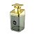 PORTA SABÃO LIQUIDO SLIM PRETO E DOURADO 13,5CM UZ - Imagem 1