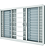 VENEZIANA VITROLAR 6FLS COM VIDRO 150X100X12CM BRANCA - Imagem 1