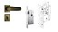 FECHADURA STAM 823/23 ROSETA QUADRADO ANTIQUE E-COA - Imagem 1