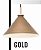 PENDENTE ATTENA CONE BELGA 1 LÂMPADA GOLD - Imagem 1