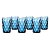 JOGO 6 TACAS VIDRO DIAMOND AZUL 340ML - Imagem 1
