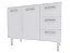 GABINETE COZINHA COZIMAX APOLO FLAT 120CM BRANCO 3 GAVETA - Imagem 1