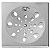 GRELHA ASTRA GIRATÓRIA QUADRADO  CROMADO 10X10 CM - Imagem 1