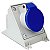 TOMADA SOBREPOR 2PET 16A 200/250V 6H AZUL STECK - Imagem 1