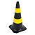CONE PARA SINALIZAÇÃO PRETO/AMARELO 50CM - Imagem 1