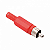 PLUG RCA JACK PLÁSTICO COM PROTETOR VERMELHO - Imagem 1