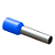 TERMINAL TUBULAR ILHOS ISOLADO LONGO 16MM AZUL - Imagem 1