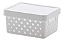 CESTO ORGANIZADOR COM VENTOSA 24X9X8CM BRANCO - Imagem 1