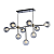 PENDENTE STARTEC MANHATTAN PRETO E DROURADO - Imagem 1