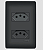 CONJUNTO FAME HABITAT 4X2 BLACK 2 TOMADA SEPARADA 10A - Imagem 1