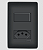 CONJUNTO FAME HABITAT 4X2 BLACK  INTERRUPTOR + TOMADA 10A - Imagem 1