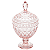 POTICHE CRISTAL COM PE ANGEL ROXO 15X28CM - Imagem 1