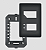 CONJUNTO FAME HABITAT BLACK PLACA 4X2 2 POSTO SEPARADO - Imagem 1