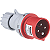 PLUG MOVEL TRAMONTINA 3P+T 16A 6H 380V VERMELHO - Imagem 1