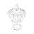 BOMBONIERE CRISTAL COM TAMPA GENEVA 16,5X25CM - Imagem 1