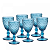 CONJUNTO 6 TAÇAS AG ABACAXI AZUL 325ML 6464 LYOR - Imagem 1