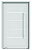 PORTA VITROLAR PIVOTANTE ALUMÍNIO FRINZADO 103X220X14 BRANCO ESQUERDA - Imagem 1