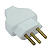 PINO MACHO 2P+T 10A BRANCO LIDERPLUS - Imagem 1