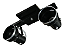 LUMINARIA TRILHO CANECA 30CM COM 2 PRETO - Imagem 1