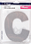 LETRA RESIDENCIAL ATLAS ACM ESCOVADO 12CM “C” - Imagem 1