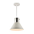 PENDENTE MYKRONOS CROMO COM CUPULA BRANCO 1LUZ - Imagem 1