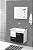 GABINETE BANHEIRO FIMAP QUALITY 0.70CM BRANCO/PRETO - Imagem 1