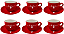 JOGO XÍCARAS COM 6 PEÇAS CAFÉ COM PIRES LAMOUR VERMELHO - Imagem 1