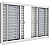 VENEZIANA VITROLAR 6 FOLHAS SEM GRADE COM VIDRO 200X100X12 BRANCO - Imagem 1
