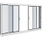 VITRO VITROLAR 4FLS SEM GRADE COM VIDRO 200X100X12 BRANCO - Imagem 1