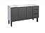 GABINETE COZIMAX COZINHA JUPITER PRETO 1446M PIA150 - Imagem 1