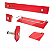 ACESSÓRIO VILDREX 5 PEÇAS RETO LUXO VERMELHO - Imagem 1