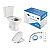 KIT ICASA BACIA ACOPLADO +KIT SABATINI BRANCO - Imagem 1