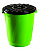 CESTO FECHADO 30L VERDE COM TAMPA  SANTANA PRETA - Imagem 1