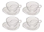 CONJUNTO XÍCARAS 4 PC CHÁ CRISTAL COM PIRES CORAÇÃO - Imagem 1