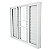 VITRO CRV COR 4F-2FX 200X100 BRANCO COM GRADE E VIDRO LISO - Imagem 1