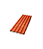 TELHA COLONIAL PVC 2,30X5 ONDAS TERRACOT - Imagem 1
