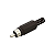 PLUG RCA JACK PLÁSTICO COM PROTETOR PRETO - Imagem 1
