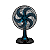 VENTILADOR OSCILANTE MESA TURBO 6P 30CM AZUL 127V - Imagem 1