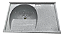 TANQUE BANCADA AJ RORATO 79,5X0,52CM CINZA - Imagem 1