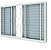 VENEZIANA VITROLAR 6 FOLHAS 120X100X12 ELO BRANCO - Imagem 1