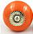 PUXADOR PORCELANA INDIANO REDONDO LARANJA 40MM - Imagem 1