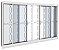 VITRO VITROLAR 4FOLHASS COM GRADE ELO 200X100X12 BRANCO - Imagem 1